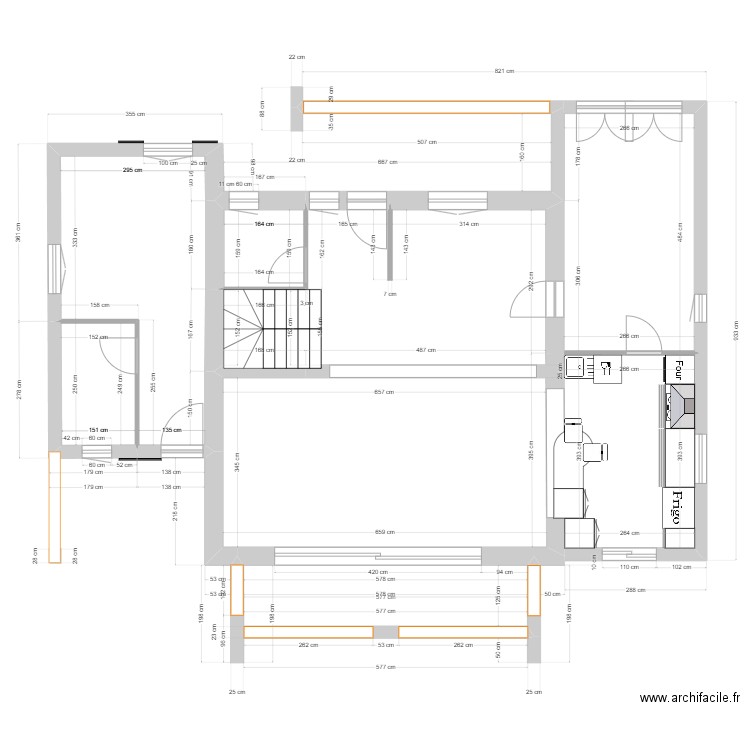 Projet 4. Plan de 7 pièces et 83 m2