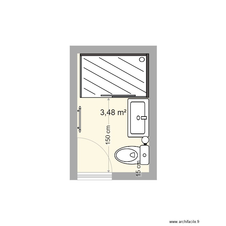 sdb . Plan de 0 pièce et 0 m2