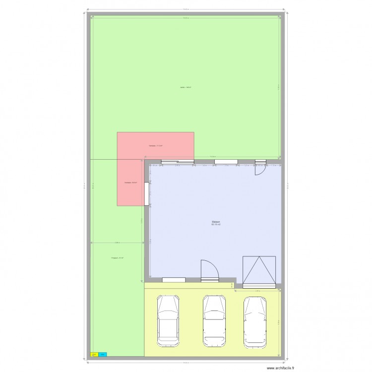 ImplatationMansarde. Plan de 0 pièce et 0 m2