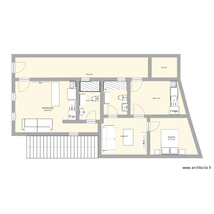 Gremio 16 0 novo. Plan de 0 pièce et 0 m2