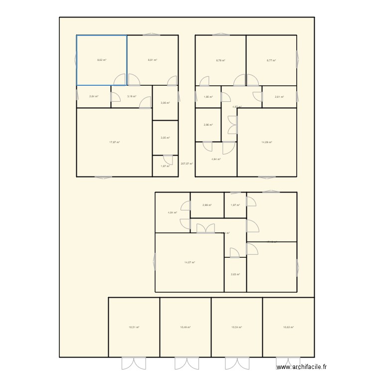 DIATOULA. Plan de 28 pièces et 446 m2