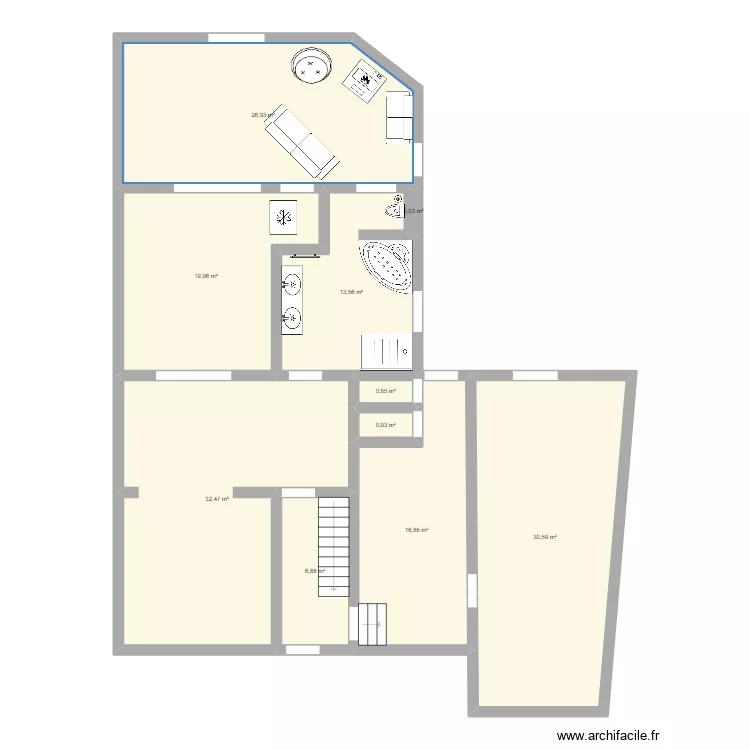 maison rezz. Plan de 