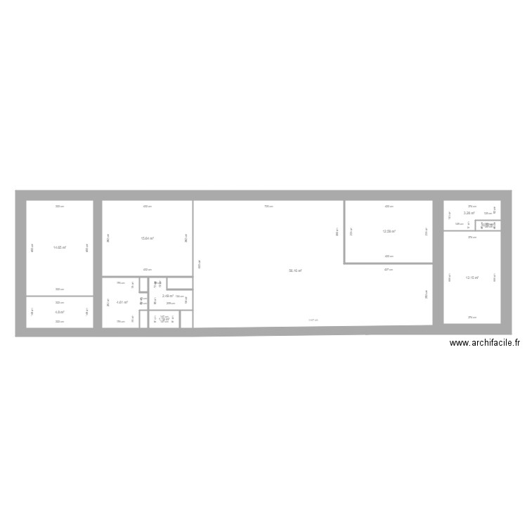 Contigny RDC. Plan de 15 pièces et 130 m2