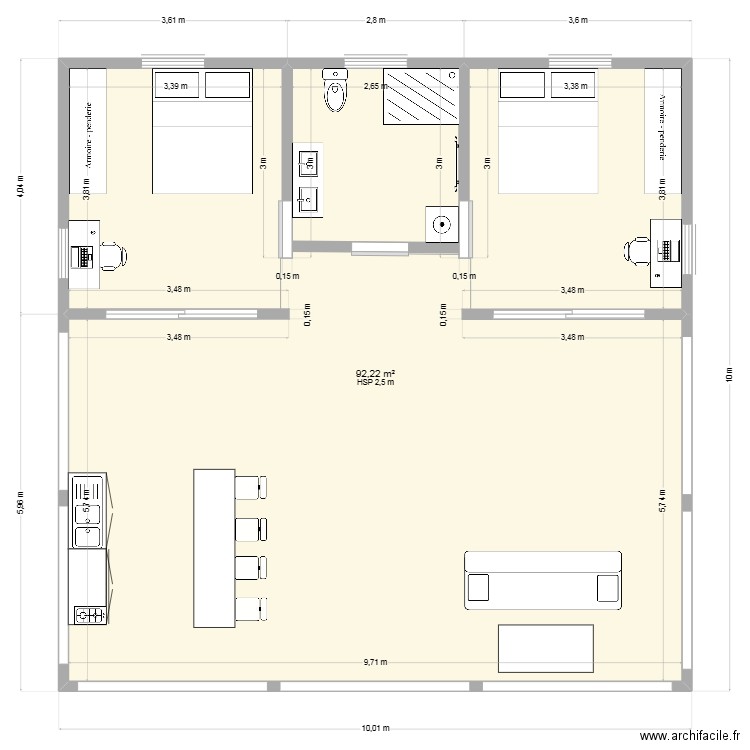 projet carbet bois tony. Plan de 0 pièce et 0 m2