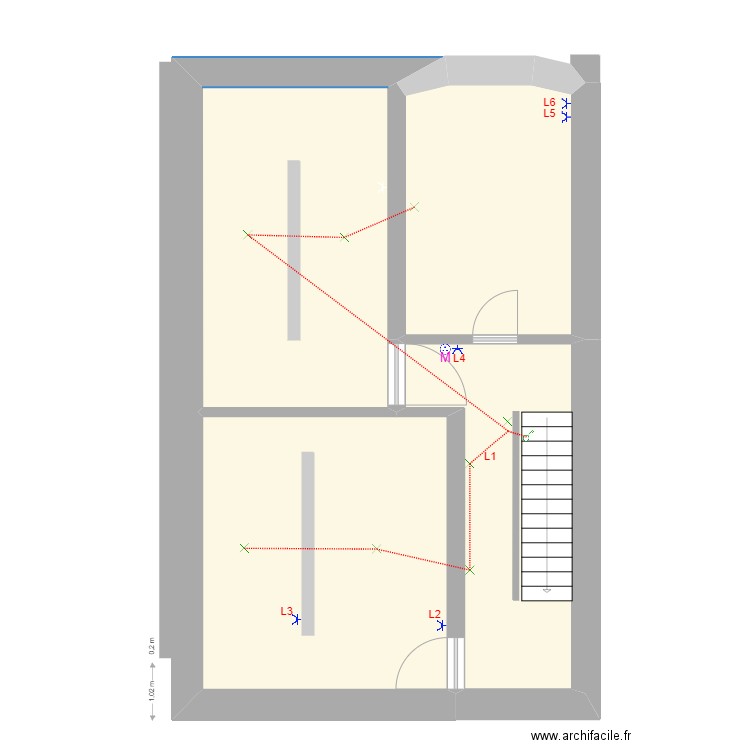 plan elec cave. Plan de 4 pièces et 67 m2