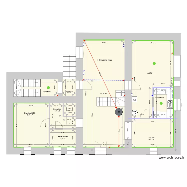 Rocles RDC Menuiserie. Plan de 
