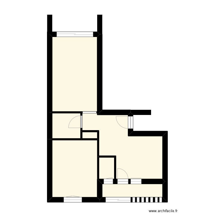 debrabandere. Plan de 4 pièces et 49 m2