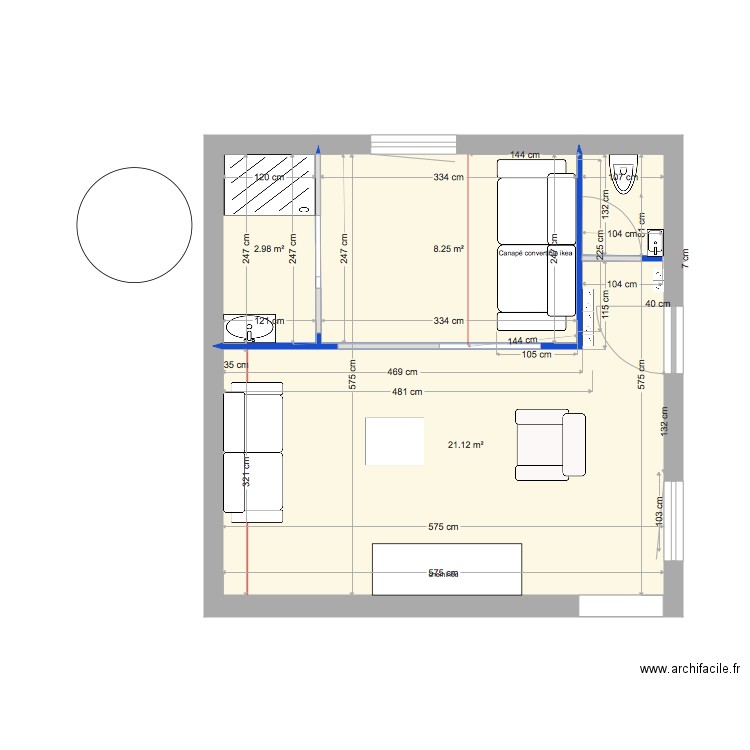 salon et sdb bis wc à part 8. Plan de 0 pièce et 0 m2