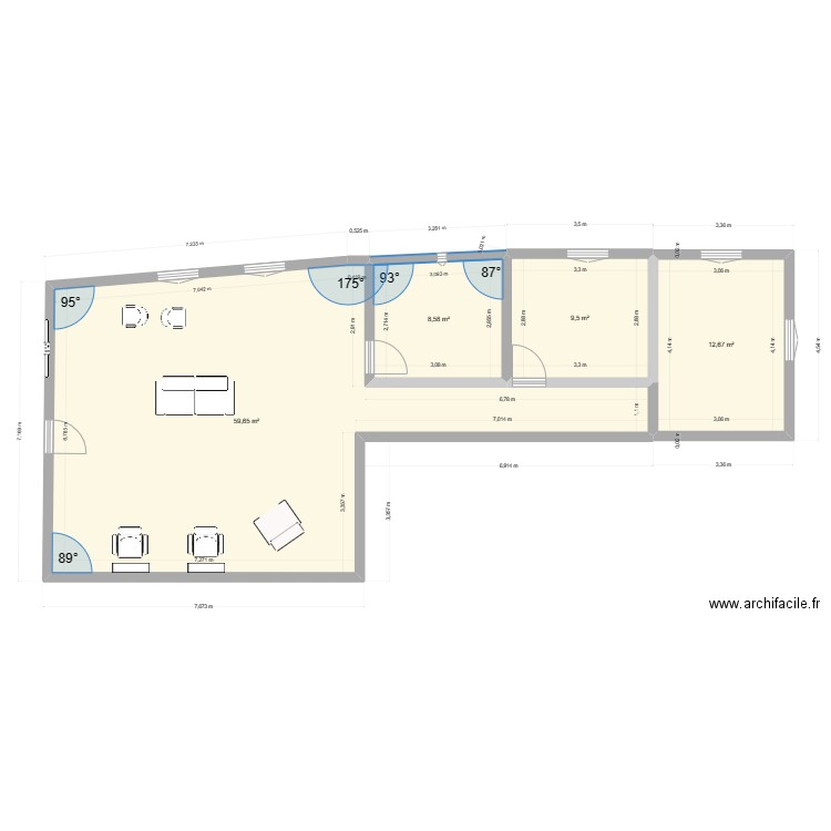 hn b. Plan de 0 pièce et 0 m2