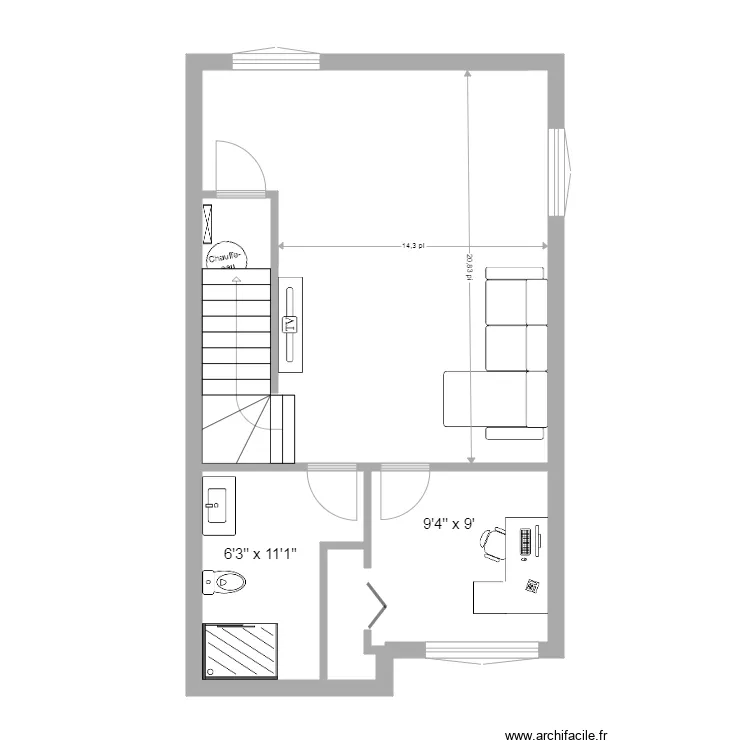 j150 sous sol. Plan de 