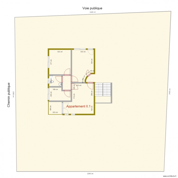 appartement II1. Plan de 8 pièces et 615 m2