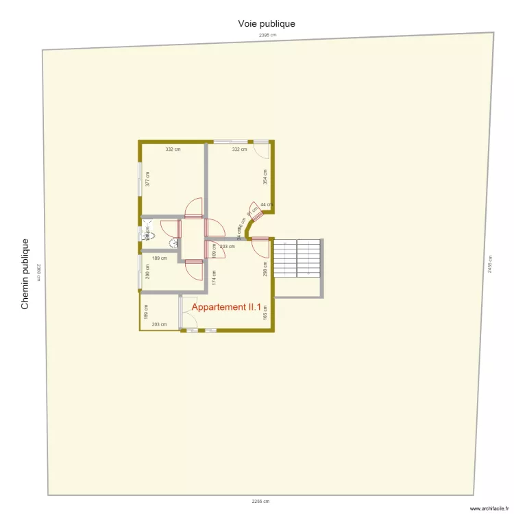 appartement II1. Plan de 