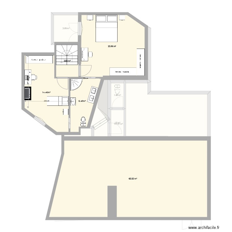 etageprojet. Plan de 0 pièce et 0 m2