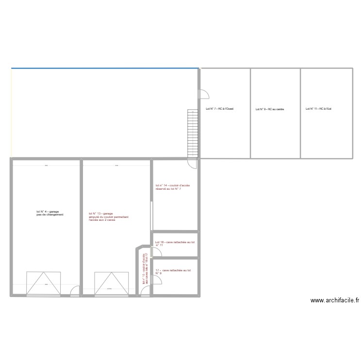 GARAGE POISET. Plan de 8 pièces et 292 m2