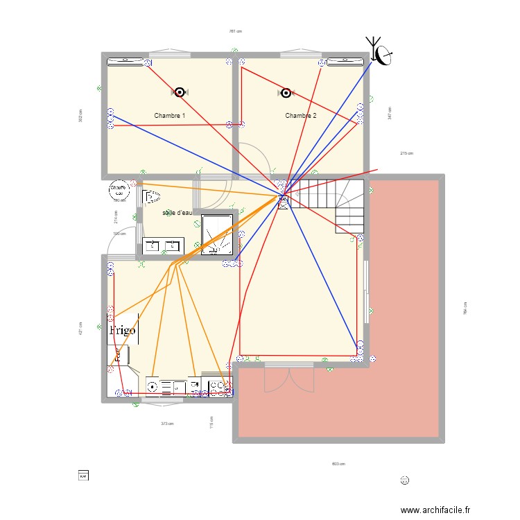 Cablage lectrique Prises v2. Plan de 10 pièces et 125 m2