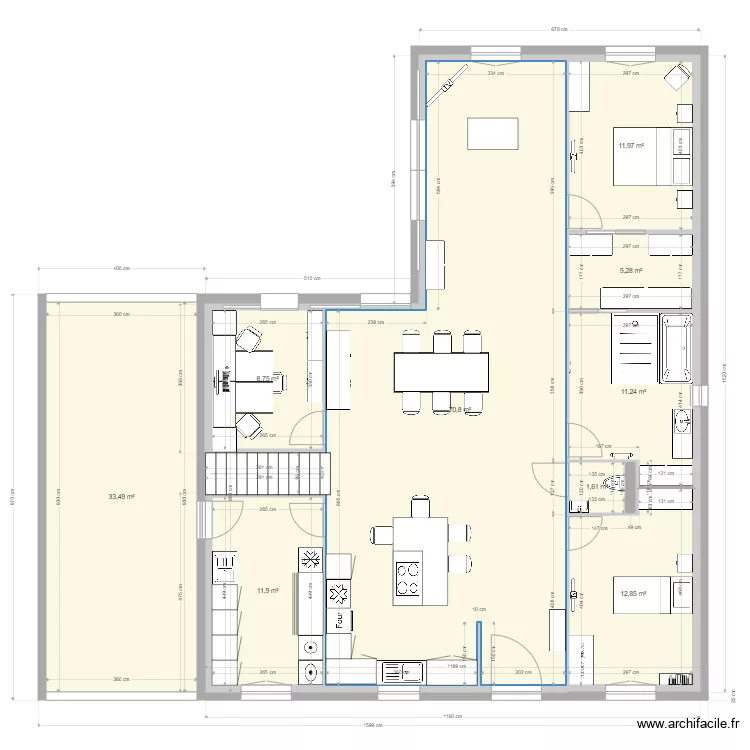 rdc3meubl&eacute; ter. Plan de 