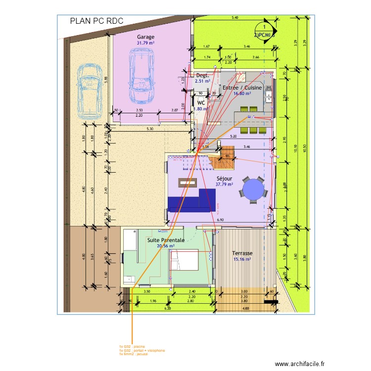 PC TECHNIQUE CLAIN RDC . Plan de 0 pièce et 0 m2