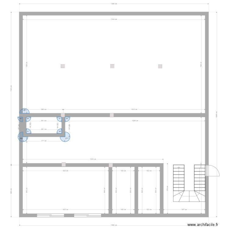 bureau golaa rdc. Plan de 0 pièce et 0 m2