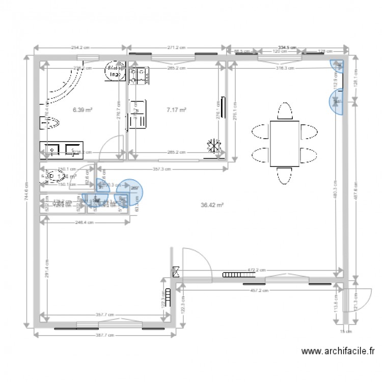 RDC Projeté. Plan de 0 pièce et 0 m2