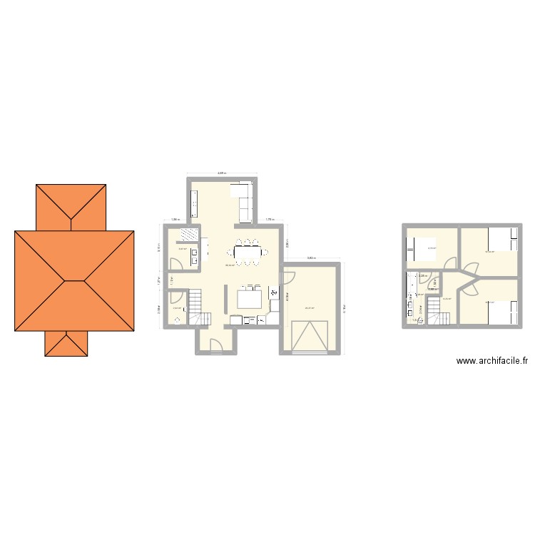Maison parfaite. Plan de 9 pièces et 130 m2