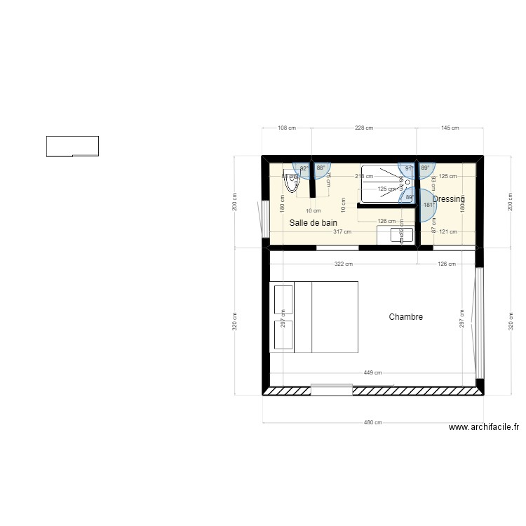 PLAN SUITE PARENTALE. Plan de 0 pièce et 0 m2