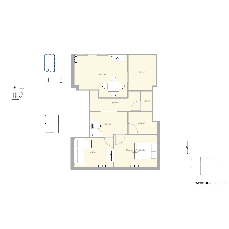 Appart Saint Jean. Plan de 0 pièce et 0 m2