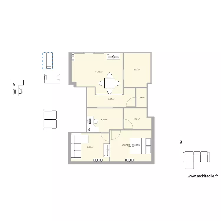 Appart Saint Jean. Plan de 