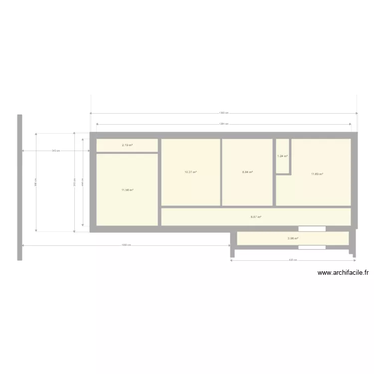 Projet toit plat sans casser les avanc&eacute;es. Plan de 
