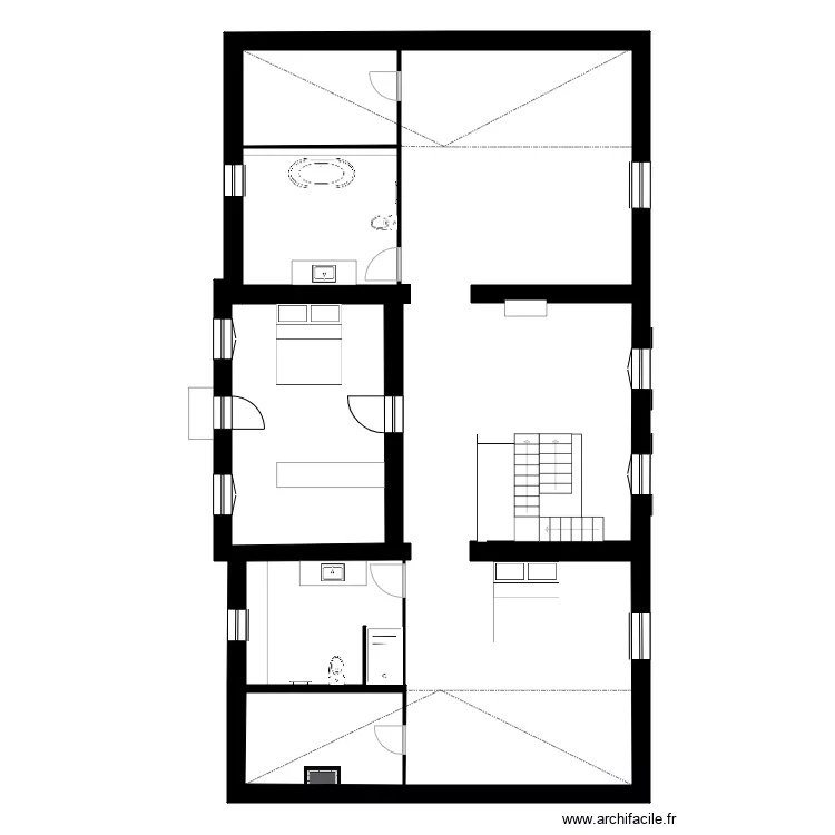 Casa del Parroco version 7 ETAGE. Plan de 