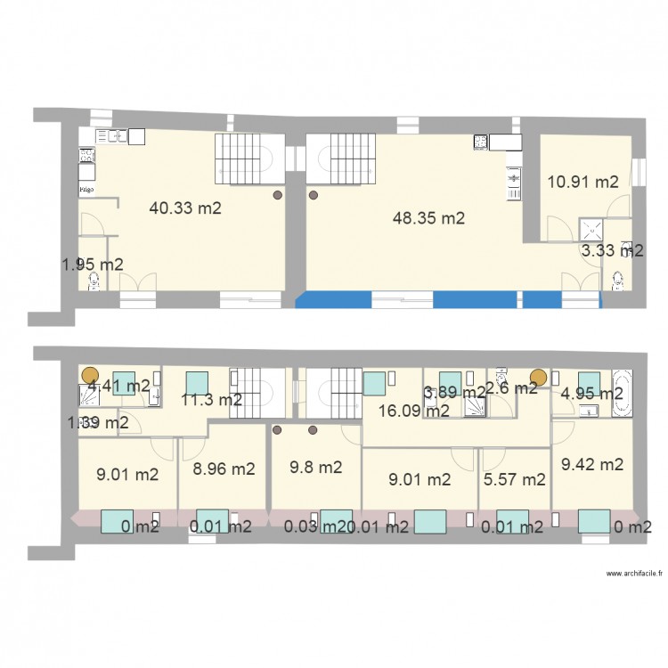 Laugny 2015 11 16 avec correction sous pente et velux. Plan de 0 pièce et 0 m2