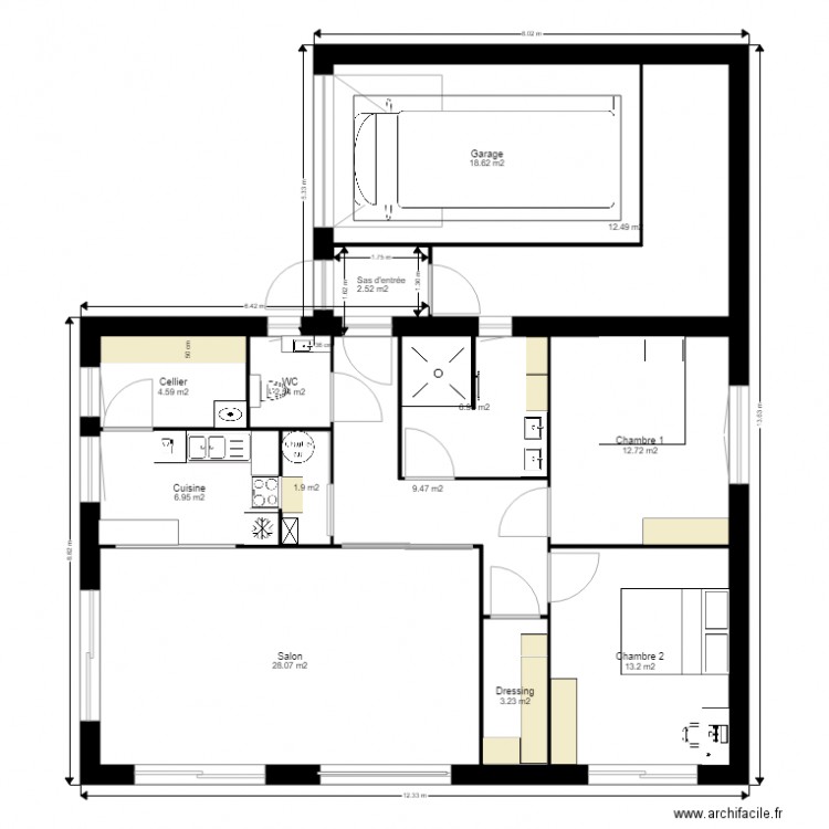  maison601. Plan de 0 pièce et 0 m2