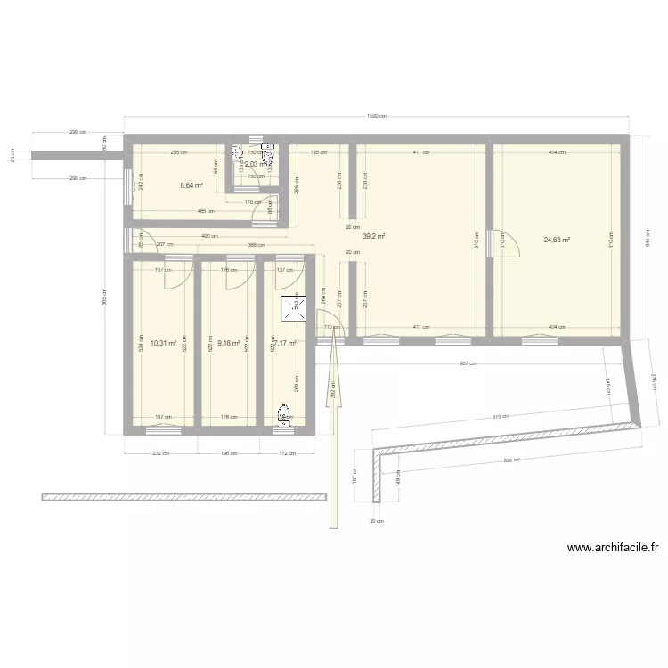 Bâtiment existant HDS de Matana . Plan de Bâtiment existant HDS de Matana . Plan de