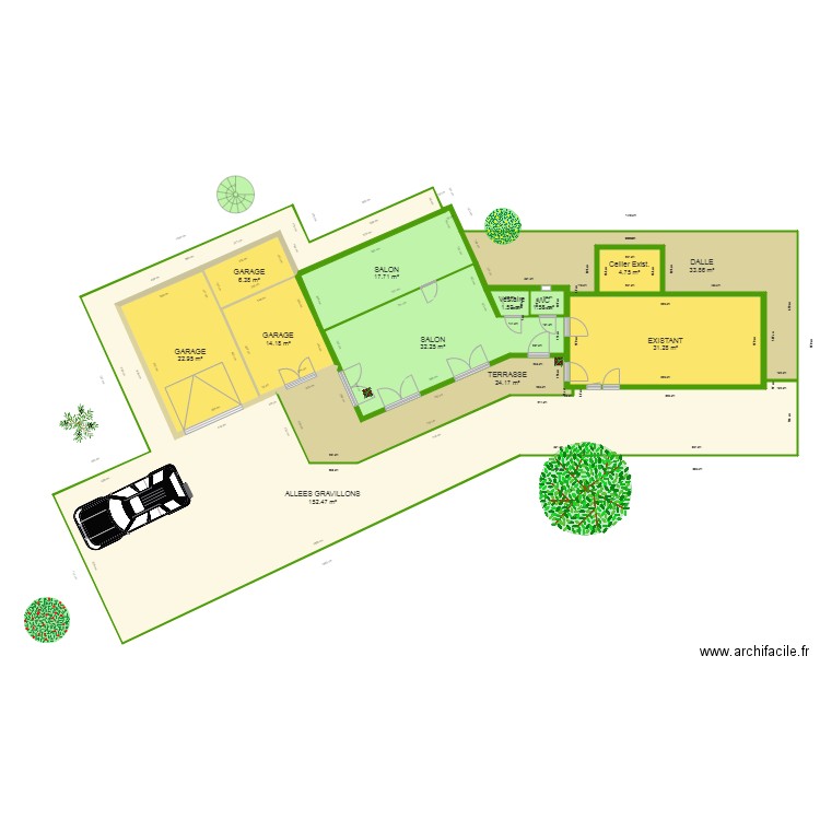 PLAN DESSINATEUR plan de masse 5. Plan de 0 pièce et 0 m2