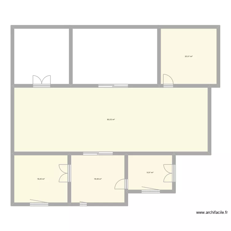 pouzac. Plan de 5 Pièces et 143 m²