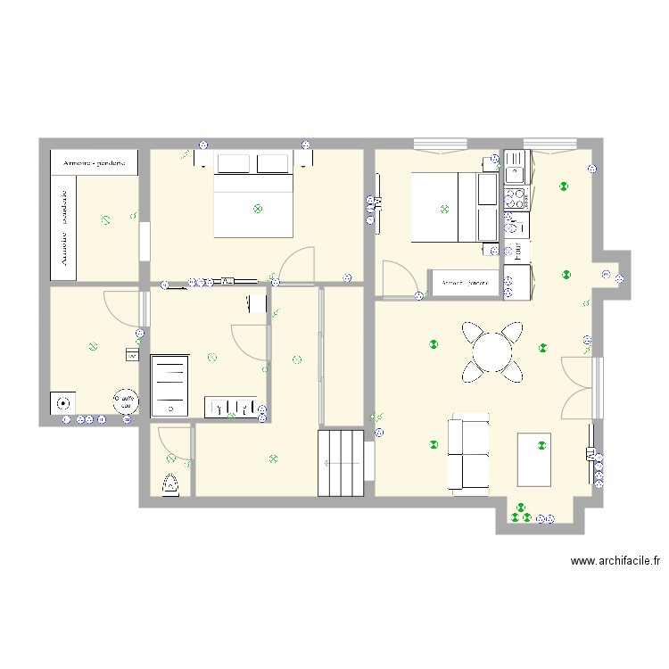 appart 1er etage electricite. Plan de 0 pièce et 0 m2
