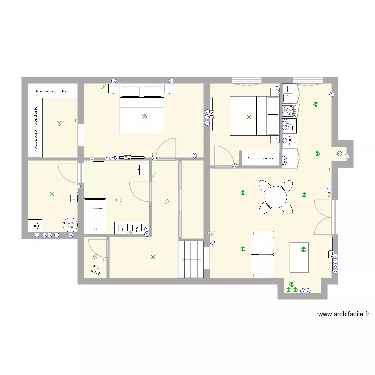 appart 1er etage electricite. Plan de 