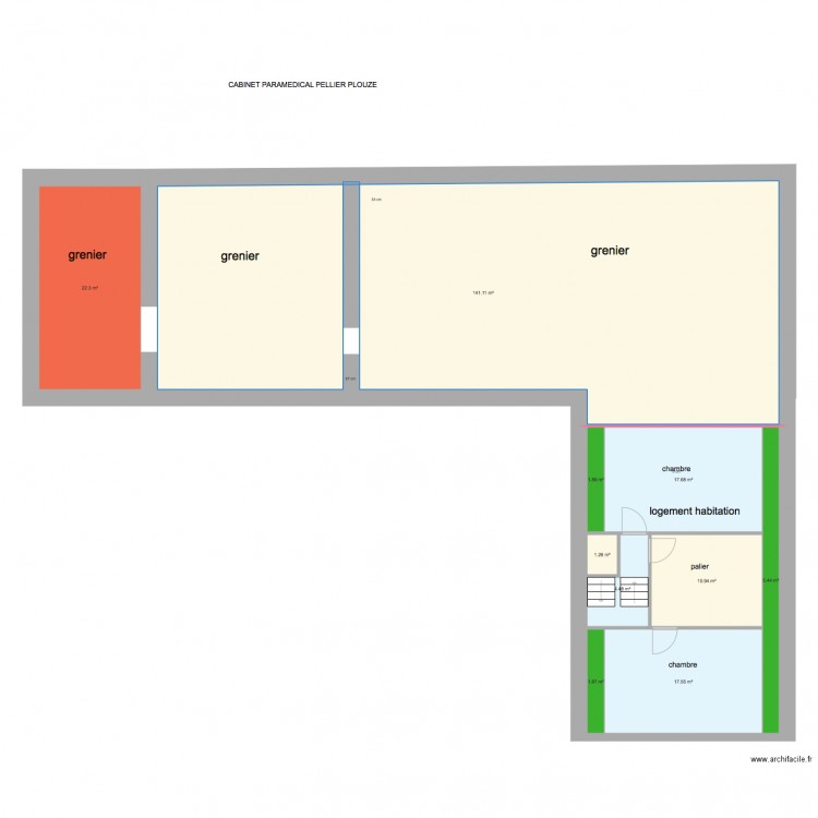 PLAN étage . Plan de 0 pièce et 0 m2