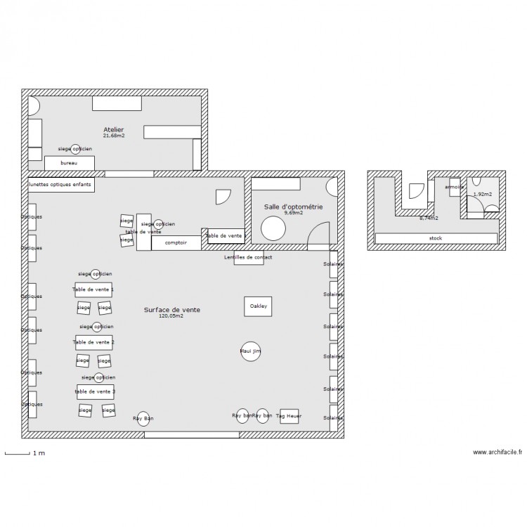 optique. Plan de 0 pièce et 0 m2