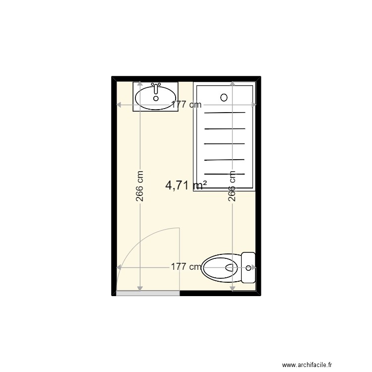 BEAUDRAP GERARD . Plan de 1 pièce et 5 m2