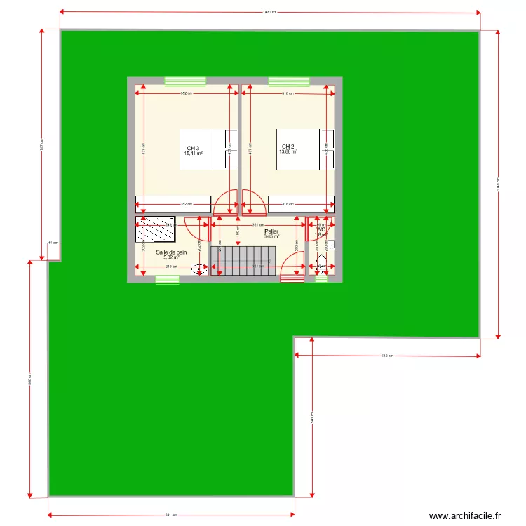 Plan Etage 122 m2 . Plan de 