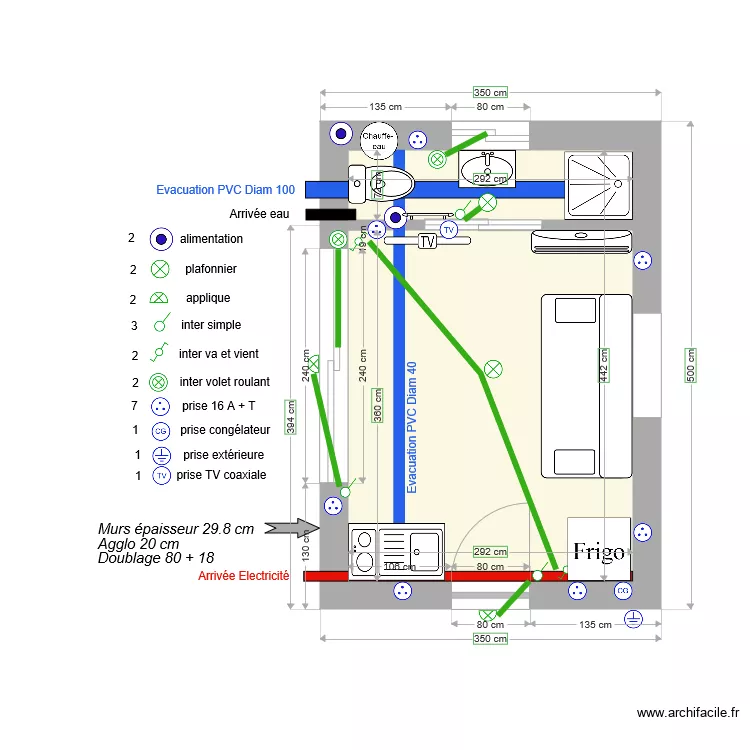 garage am&eacute;nag&eacute;. Plan de 