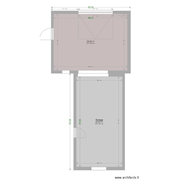 Extension garage 2. Plan de 0 pièce et 0 m2