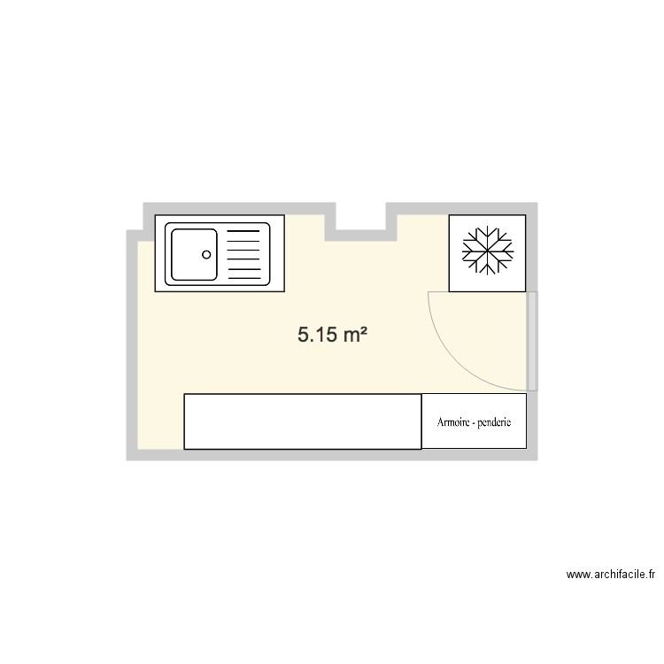 cuisine entresol actuelle. Plan de 0 pièce et 0 m2