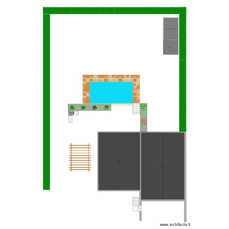 Maison. Plan de 3 pièces et 103 m2