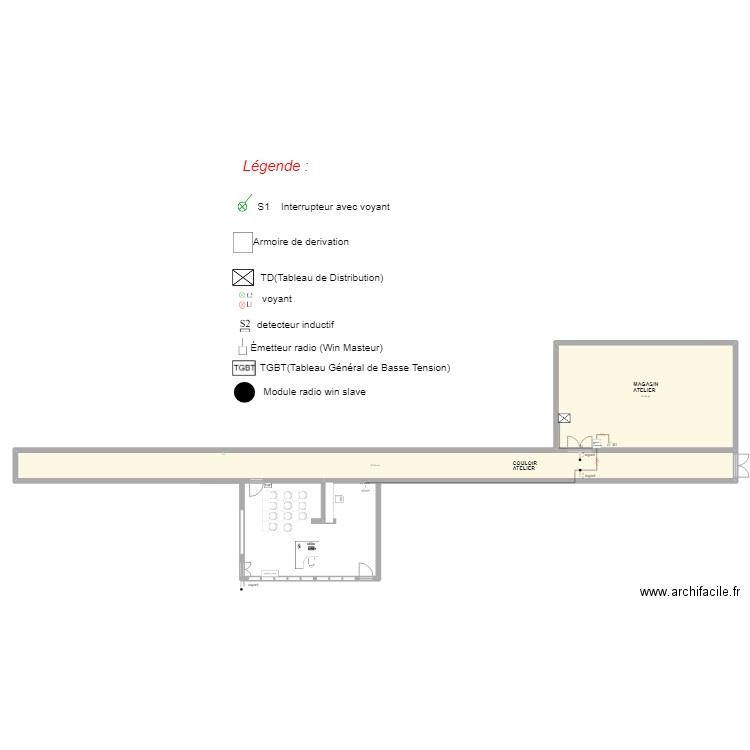 Mael voyant magasin2022. Plan de 2 pièces et 171 m2