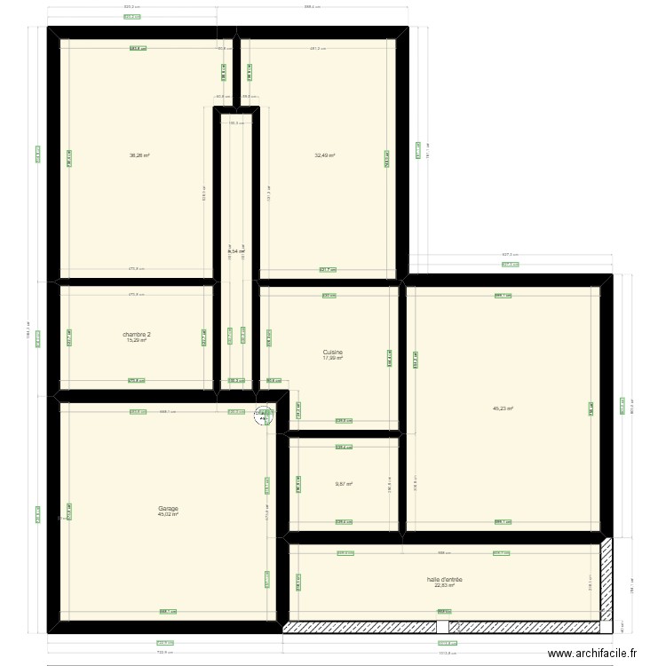 maison  MODIFER 1.1 fondations mur nu*. Plan de 0 pièce et 0 m2