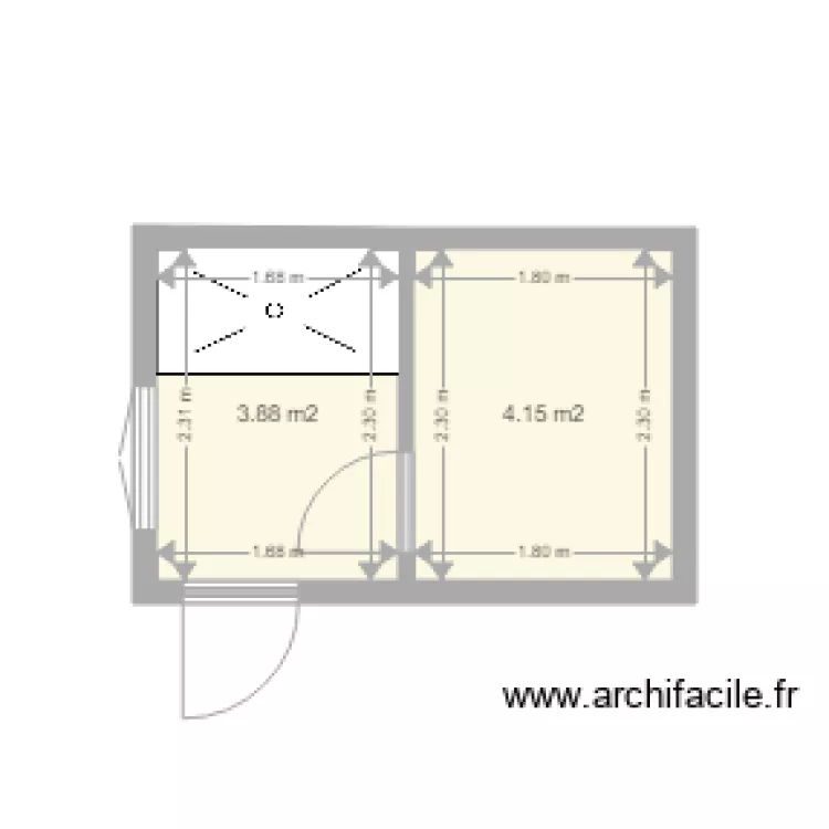 Abri de jardin. Plan de 