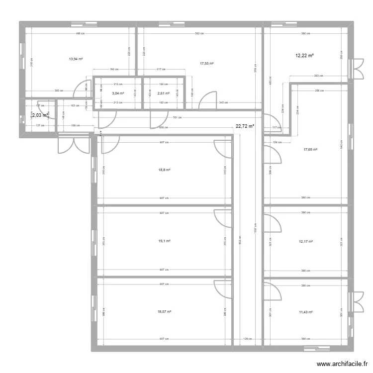 sollies toucas avant travaux. Plan de 
