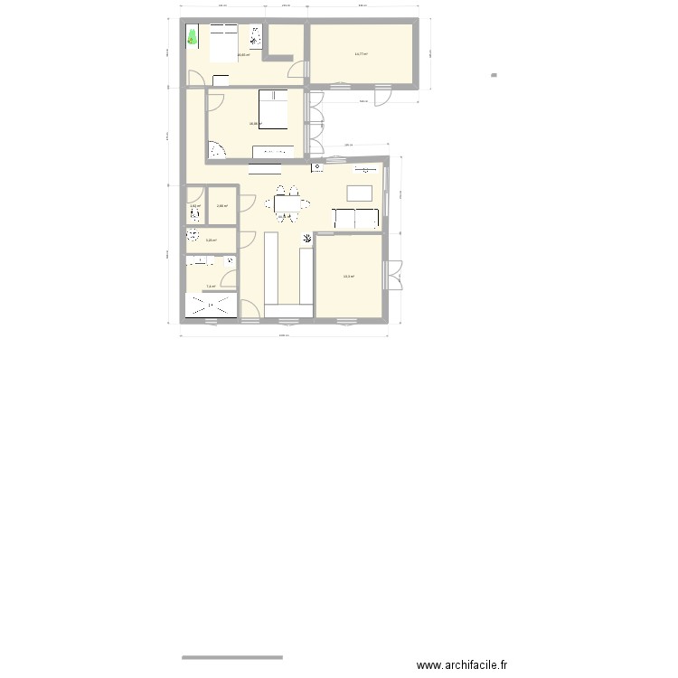 maison 3 avec terrain. Plan de 9 pièces et 120 m2