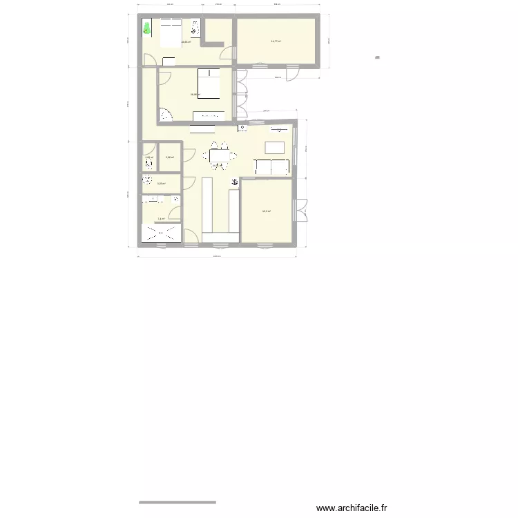 maison 3 avec terrain. Plan de 